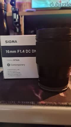Sigma 16mm f1.4 lens for Sony 120bd