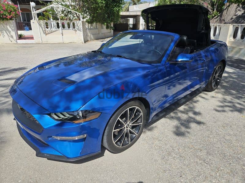Mustang Black Interior, Blue Metalic Body, 2020 - 64 KM convertible 5