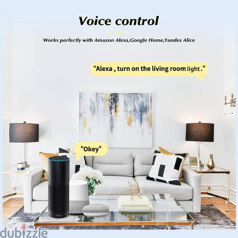 WiFi Smart Light Switch EU 250V Wall Glass Panel Voice Control 4