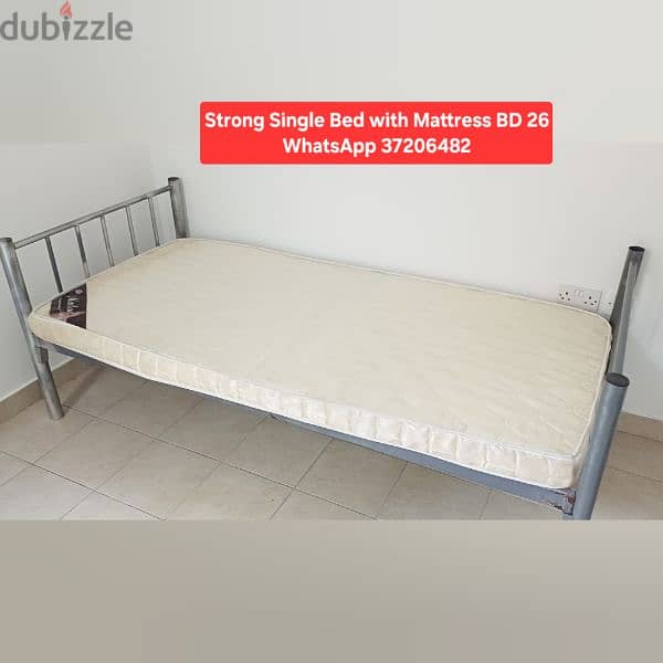 Twin side bed with mattress and other items for sale with Delivery 4