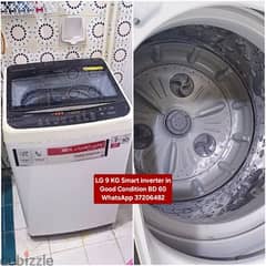 LG 9 kg inverter Washing machine and other items 4 sale with Delivery