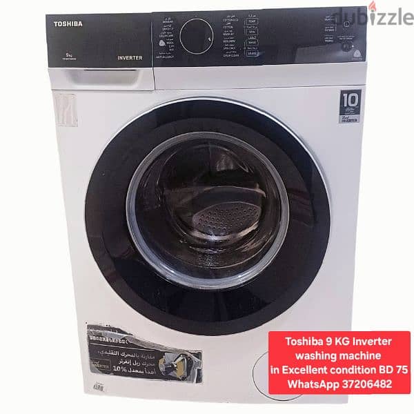 LG 9 kg inverter Washing machine and other items 4 sale with Delivery 18