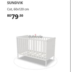 ikea new baby crib with (mattress free