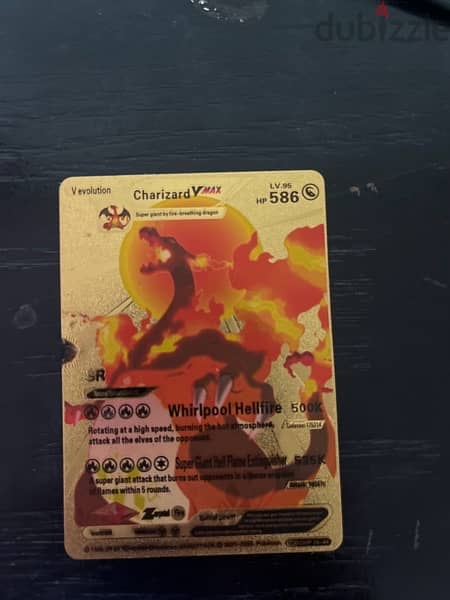 Gold pokemon charizard card 0
