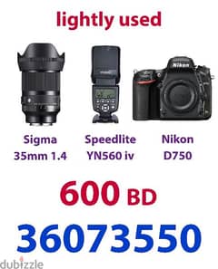 Nikon d750/ sigma 35mm 1.4 / speedlight yn560iv