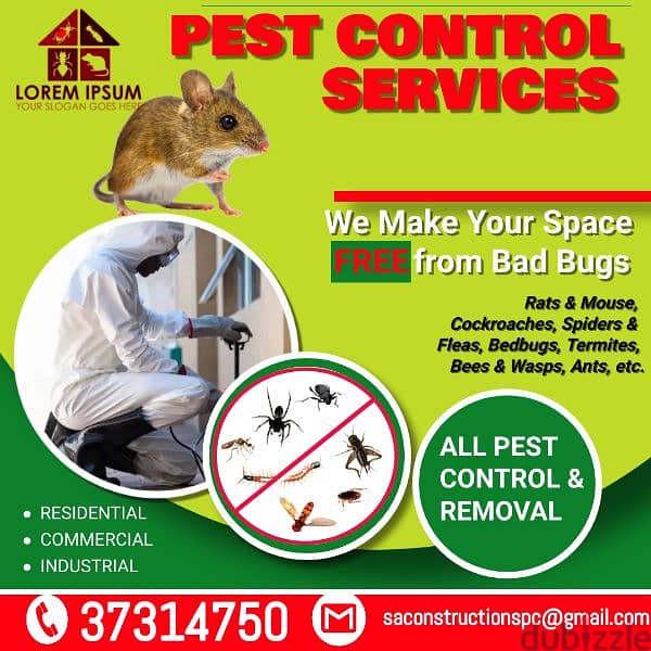 pest control full flat and villa only 10bd call 37314750 0