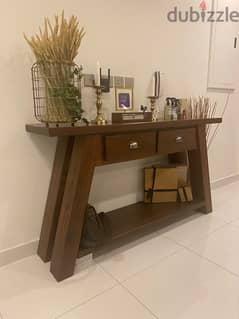 solid wood console