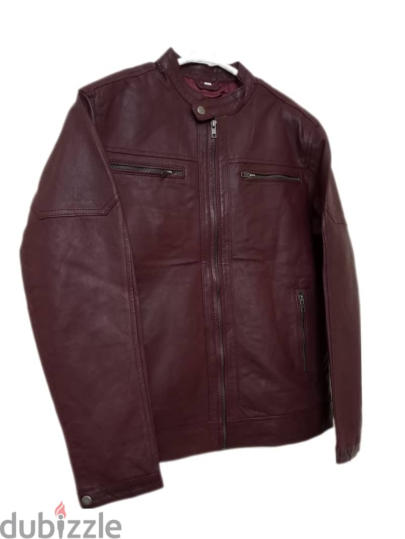 Men genuine PAKISTANI leather jacket 3