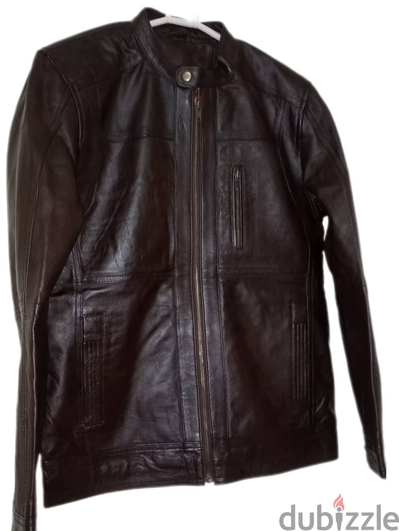 Men genuine PAKISTANI leather jacket 4