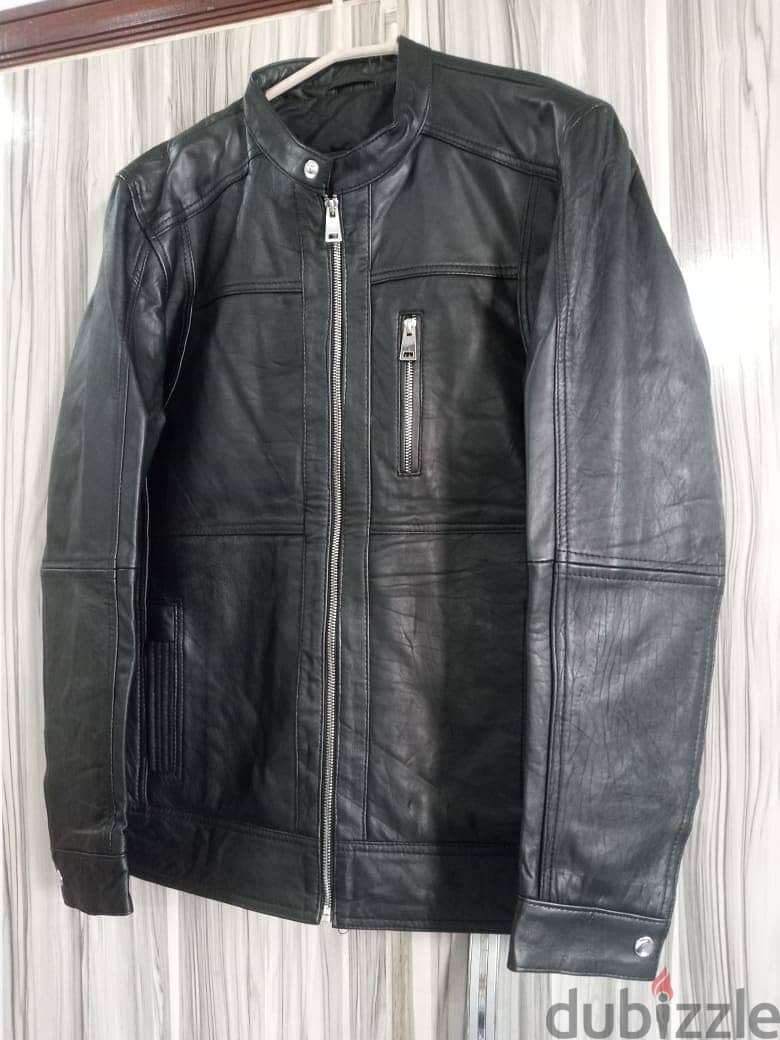 Men genuine PAKISTANI leather jacket 6