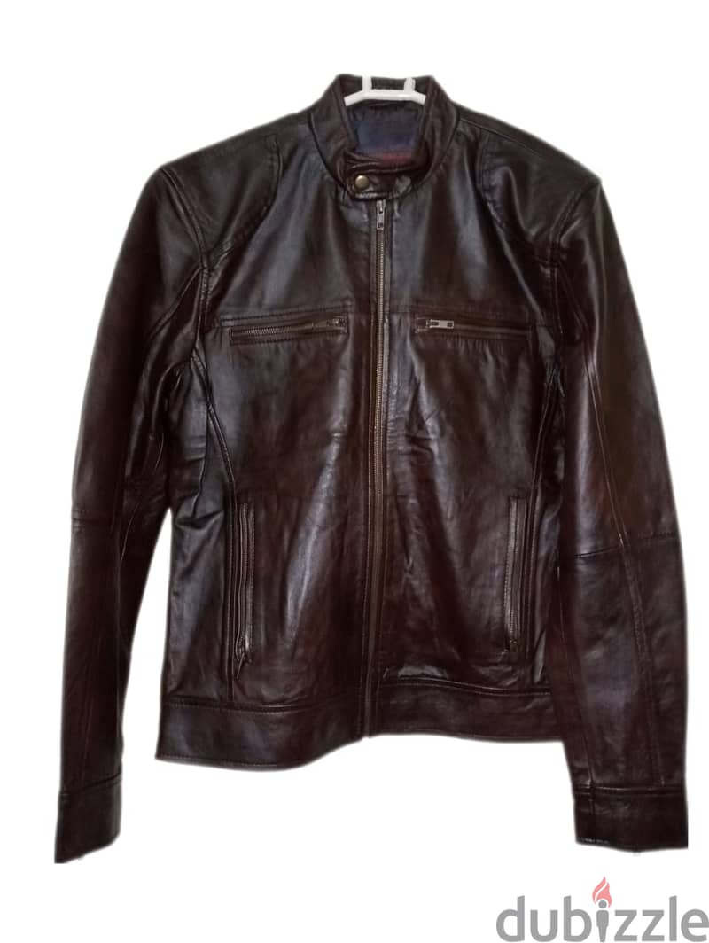 Men genuine PAKISTANI leather jacket 7