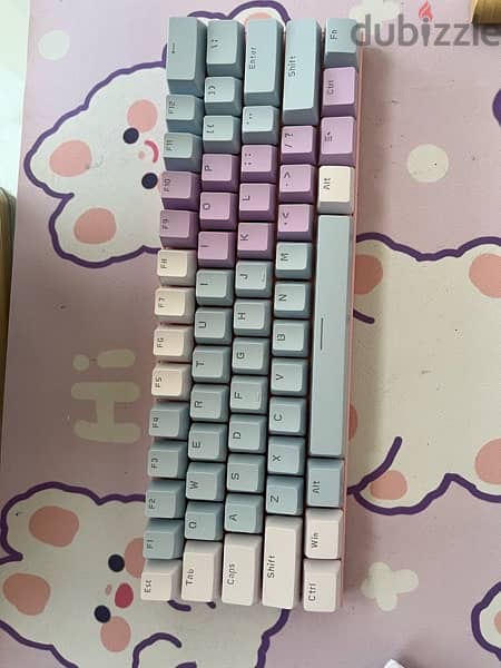 60% mechanical keyboard -white pink and purple- 1