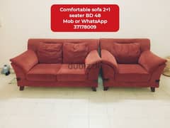 sofa 2+1 seater and other household items for sale with delivery 0