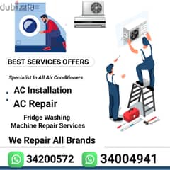 Ac service removing and fixing washing machine 0