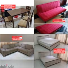 Bed with mattress and other items for sale with Delivery