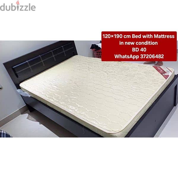 Bed with mattress and other items for sale with Delivery 1