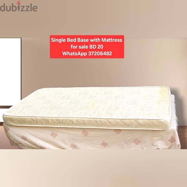 Bed with mattress and other items for sale with Delivery 11