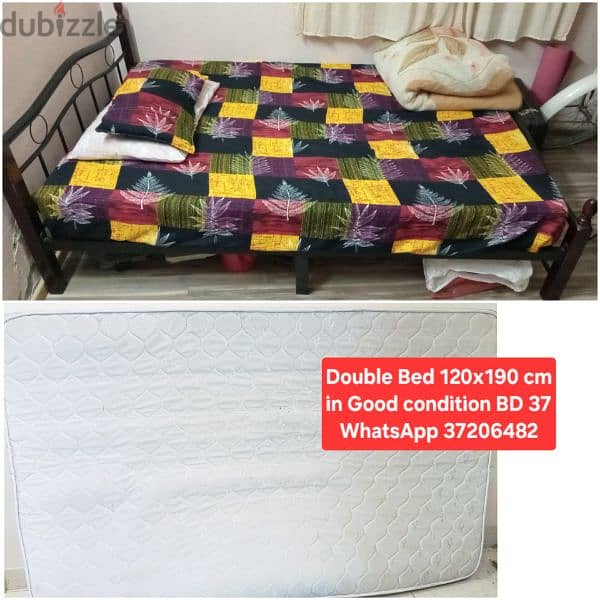 Bed with mattress and other items for sale with Delivery 18