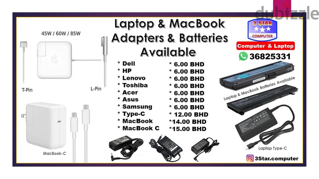 New Box Pack Laptop Adapters & Batteries Low Price MacBook Adapters 2
