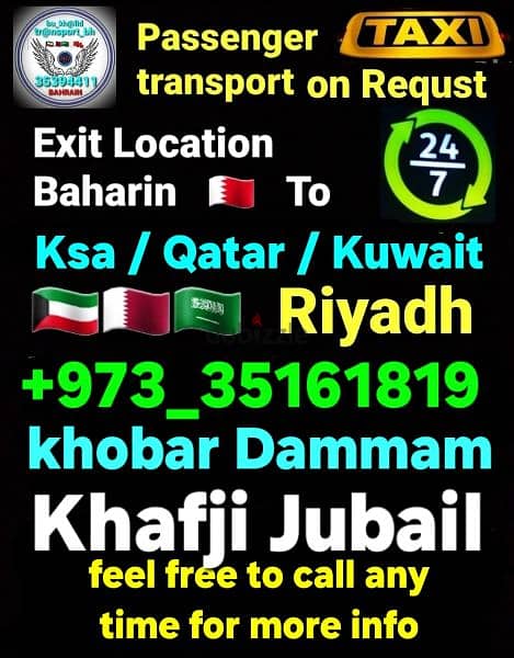 taxii service from Bahrain to ksa khobar Dammam Riyadh kuwait Qatar 13