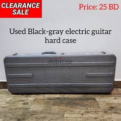 Used Black-gray electric guitar hard case