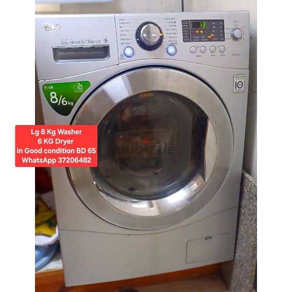 American brand washing machine and other items for sale with Delivery 3