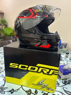 just opened- Scorpion Exo 491  spin red ece 2206 XL with sundown visor