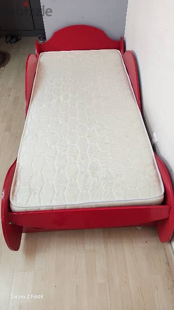 Kids Ferrari Car Bed With Medicated Mattress For Sale I 1