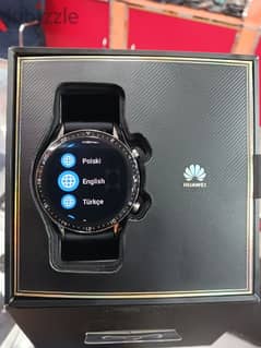 HUAWEI WATCH GT-2 100% FRESH WITH BOX & CHARGER & BELT