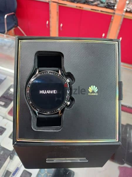HUAWEI WATCH GT-2 100% FRESH WITH BOX & CHARGER & BELT 1