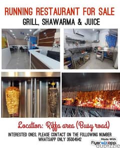 Grills and Sharwma restaurant for sale
