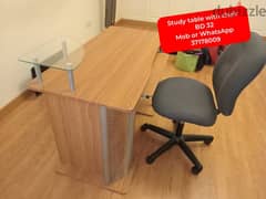 Study table+chair and other household items for sale with delivery