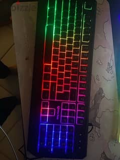 Backlit keyboard, mouse and mouse pad