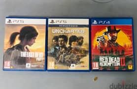 ps5 and ps4 games for sale each game’s different price very clean cd