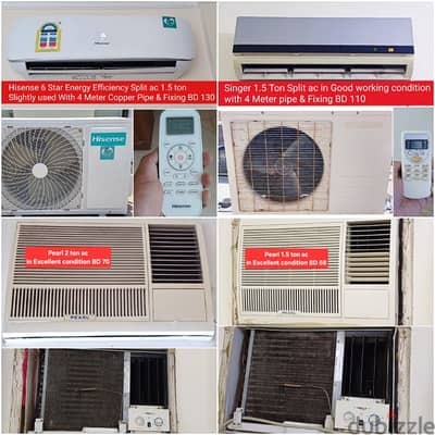 Hisense and singer 1.5 ton split ac and other acs for sale with fixing ...