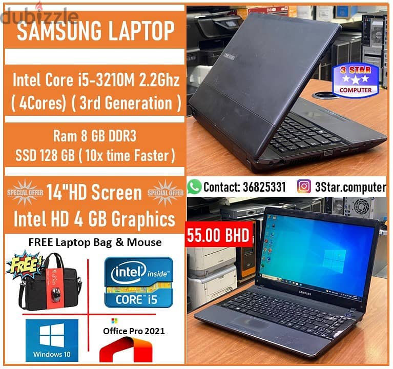 Available Laptop Dell, HP, Lenovo, i5, & i7 RAM 8GB, 16GB, 32GB & SSD 6