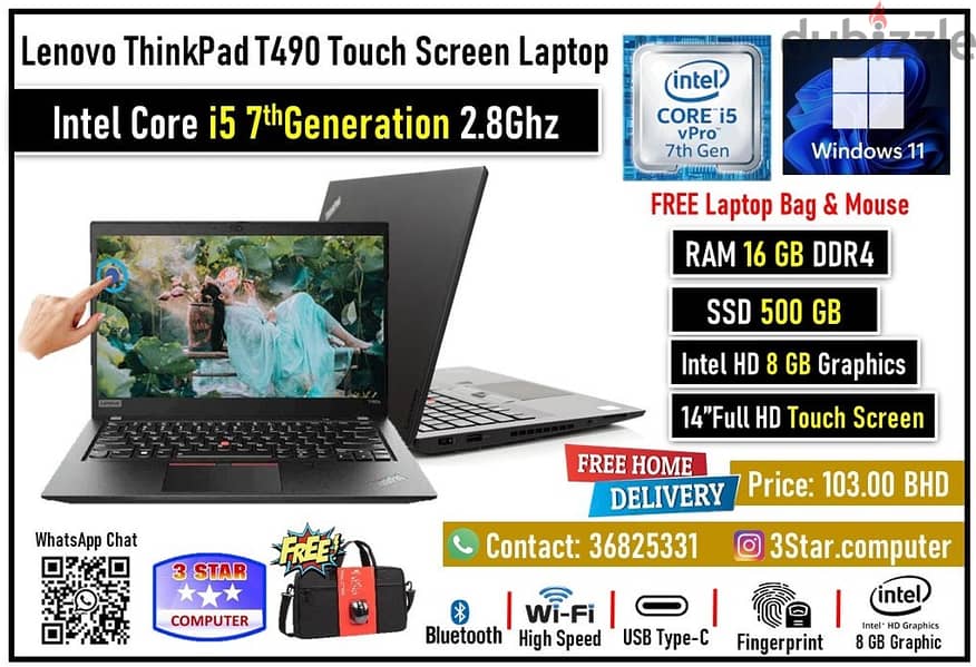 Available Laptop Dell, HP, Lenovo, i5, & i7 RAM 8GB, 16GB, 32GB & SSD 7