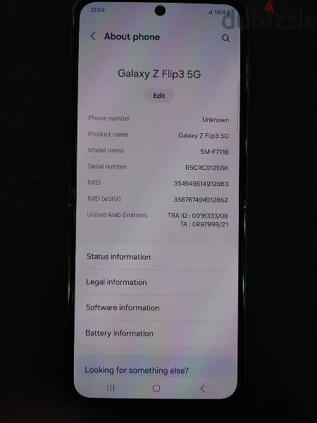 Galaxy Z flip 3 5G 8GB 256 GB with charger 2