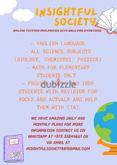 Online Tuition Monthly for 20 0