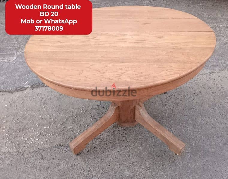 Dinning table with 6 chairs and other household items for sale 2