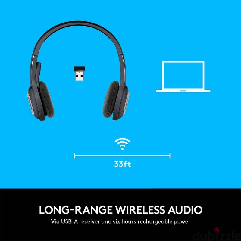 Logitech Over-The-Head Wireless Headset H600 1