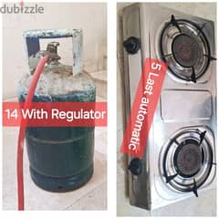 Clynder with regulator pipe 14 last
automatic stove 5 wts ap msg only