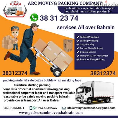 packer mover company All bahrain 38312374 WhatsApp