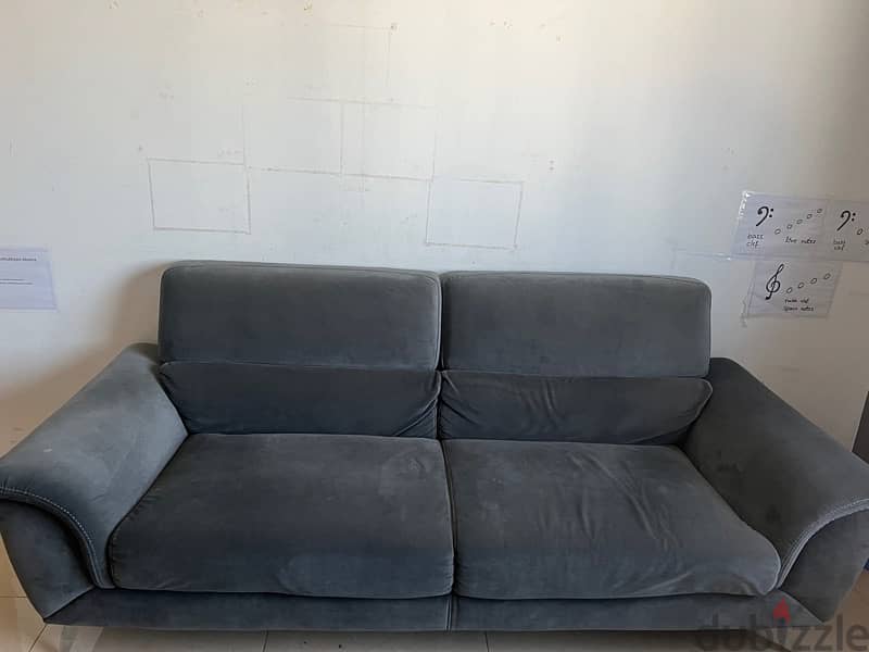 3 Seater velvet sofa 1