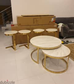 New nestled tables and side tables marble top