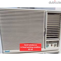 Zamil window ac and other acs for sale with fixing