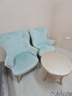 2chair for sale with table