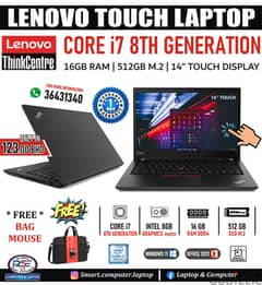 LENOVO i7 8th Generation Touch Laptop 14" FHD Touch 512GB SSD 16GB RAM