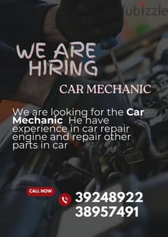we are looking for car machanic