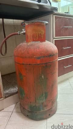 medium gas cylinder with regulator & stove- negotiable price